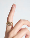VintageGoldSignetRingwithMusicalCleft