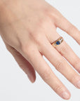 VintageOvalSapphireandChannelDiamondRing