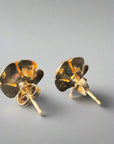 Vintage Diamond Rose Earrings