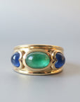 Vintage Emereald and Sapphire Cabochon Ring