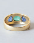 Vintage Emereald and Sapphire Cabochon Ring