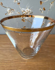 Vintage Gold Rimmed Cocktail Glasses