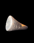 Vintage Gold Signet Ring with Musical Cleft