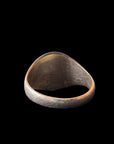 Vintage Gold Signet Ring with Musical Cleft