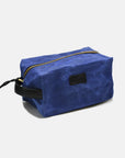 Waxed Canvas Toiletry Bag Blue