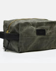 Waxed Canvas Toiletry Bag Green