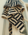 Willis Pool Towel/Sheet in Sand & Noir