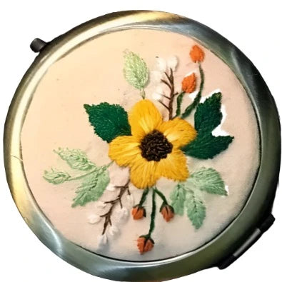 Embroidered Compact Mirror