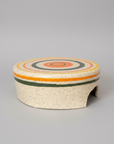 double M cake plate