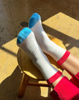Le Bon Color Block Girlfriend Socks