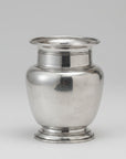 Silver urn on a white background
