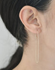 Carla Caruso Ovalong Dainty Hoops