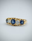 sapphire diamond antique ring