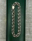 Vintage White Gold Double Link Bracelet