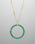 vintage emerald charm