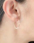 waxing crescent moon hoops