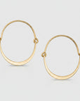 waxing crescent moon hoops