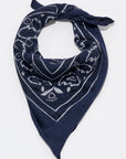 100% Cashmere Navy Bandana
