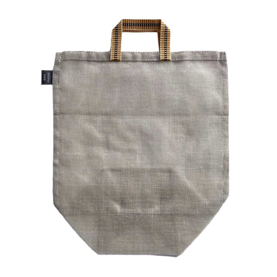 100% Cotton Gauze Net Bag - Medium Grey