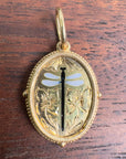 18k enamel dragonfly charm