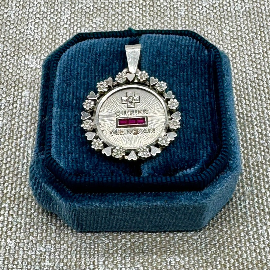 Vintage A Augis "More than Yesterday, Less than Tomorrow" Medallion
