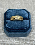 Vintage 14K Yellow Gold + Diamond Retro Nugget Ring