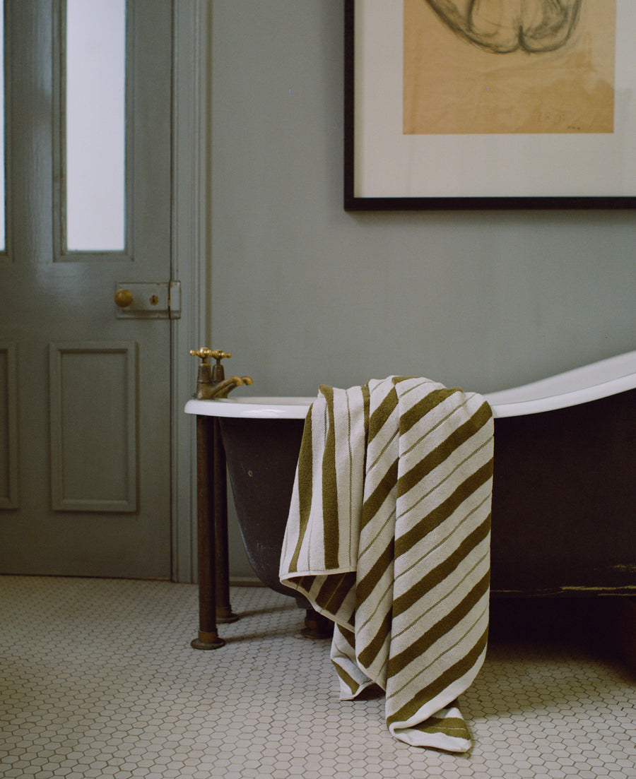 Madison Pool Towel/Sheet in Caper & Chalk