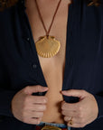 Large Gold Plated Shell Pendant