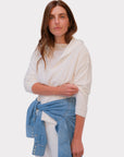 Majestic Filatures Pullover Hoodie in Milk Cotton Terry