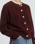 Ada Cardigan in Burgundy