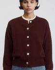 Ada Cardigan in Burgundy