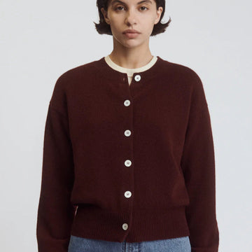 Ada Cardigan in Burgundy
