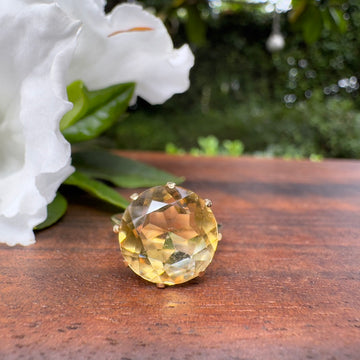 Antique Citrine Sweetheart Ring