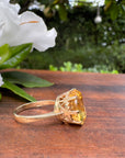 Antique Citrine Sweetheart Ring