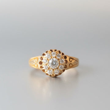 Antique Diamond Cluster Ring