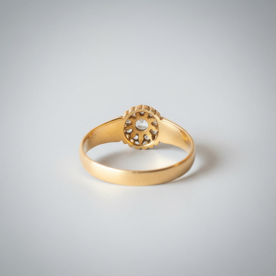 Antique Diamond Cluster Ring