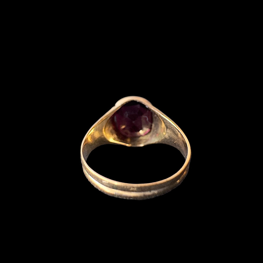Antique Garnet Signet Ring