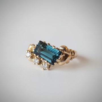 Antique Tourmaline and Diamond Ring