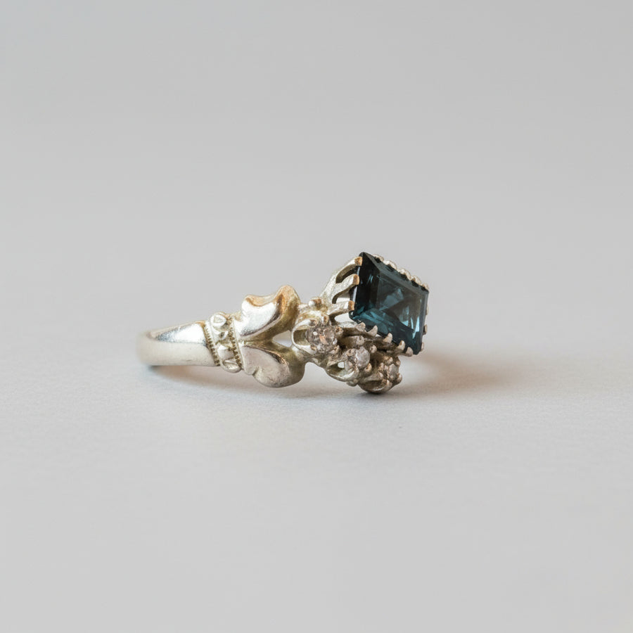 Antique Tourmaline and Diamond Ring