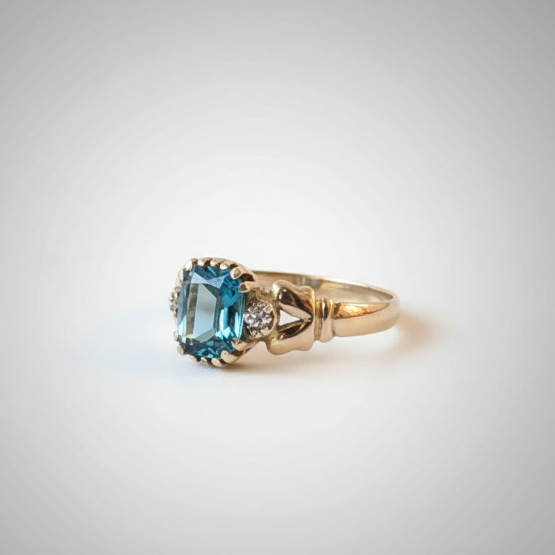 Antique Tourmaline and Diamond Ring