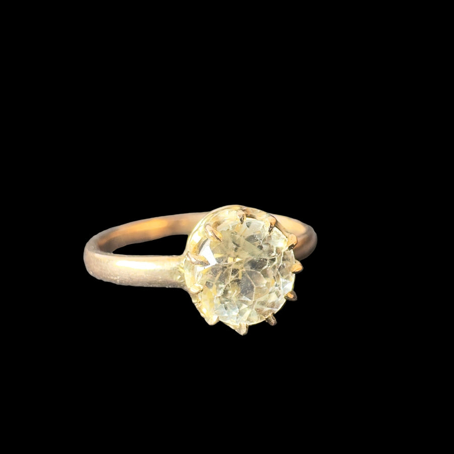 Antique Yellow Sapphire Ring