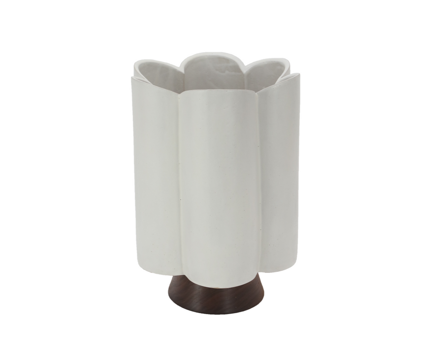 BZippy Tall Scallop Vase marshmallow
