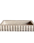 Beige scalloped tray