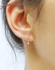Carla Caruso Dainty Dot Drop Earrings with Diamonds