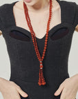 Carnelian Tassel Necklace