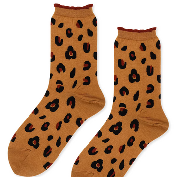 Cheetah Crew Socks