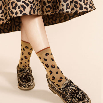 Cheetah Crew Socks