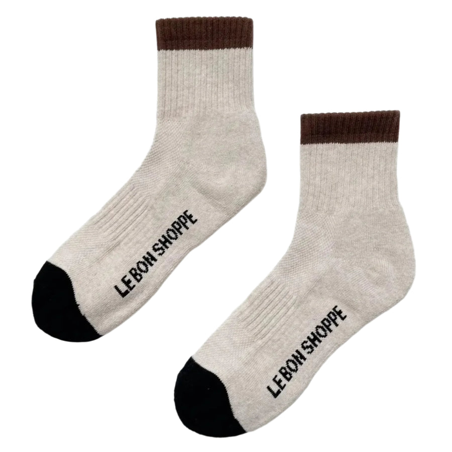 Color Block Girlfriend Socks Black Coffee