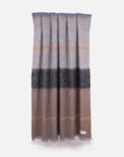 Colorblock Mohair Throw Blanket in Cocoa