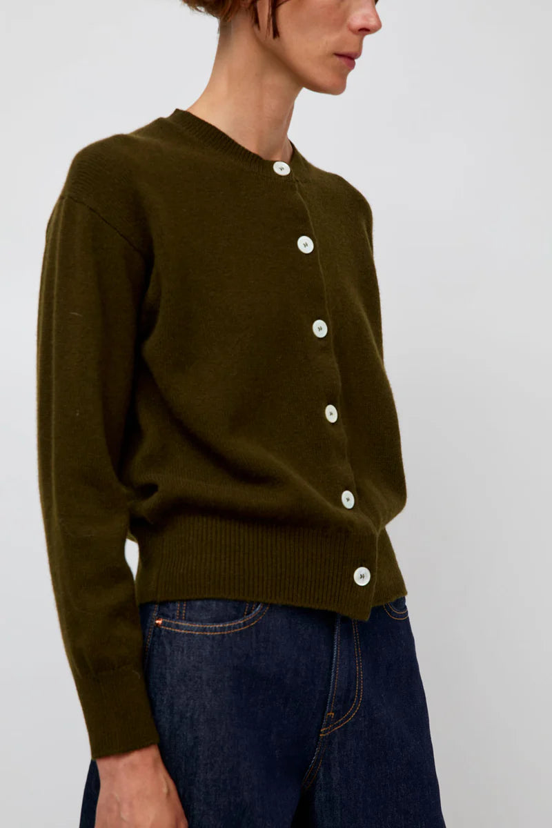 Ada Cardigan in Military Green